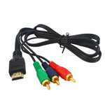 Zeneroo HDMI to 3 RCA AV Cable 1m Composite Video Adapter Black Zeneroo
