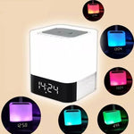 LED Night Light Bluetooth Speaker with Alarm Clock & Warm Lamp Zeneroo