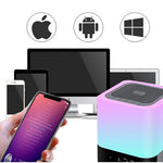 LED Night Light Bluetooth Speaker with Alarm Clock & Warm Lamp Zeneroo