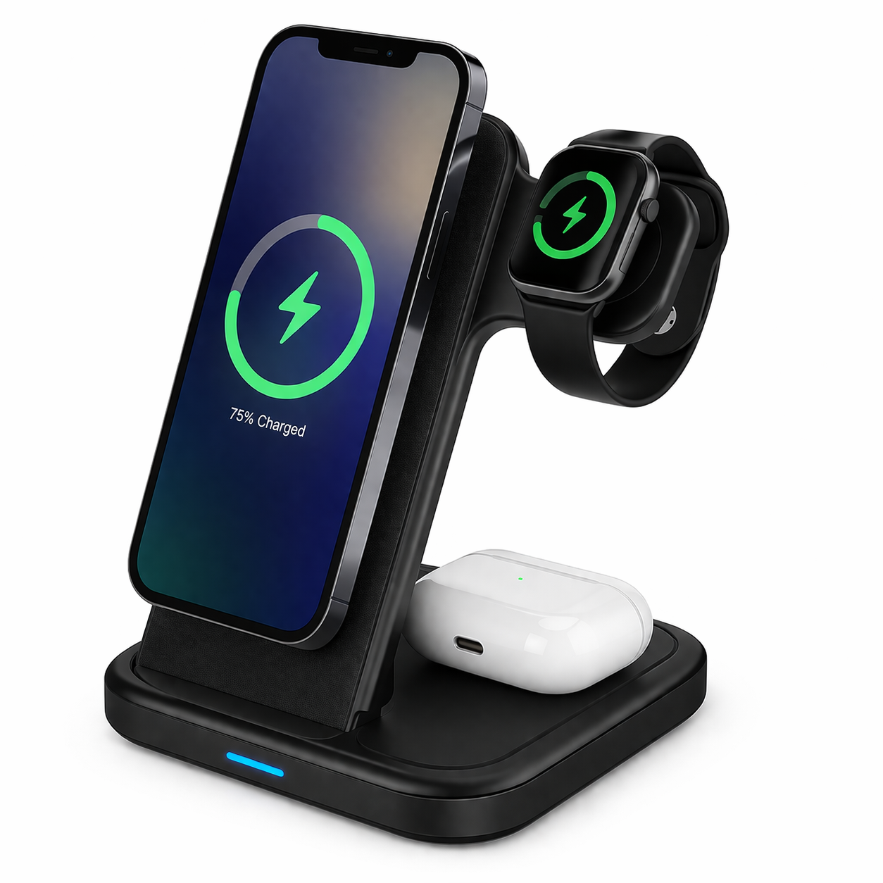 3-in-1 Wireless Charging Stand Fast Charger Dock Zeneroo