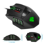 Zeneroo RGB Gaming Mouse 16400 DPI 18 Programmable Buttons USB Zeneroo