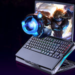 Zeneroo Foldable Laptop Cooling Base 6 Fan USB Metal Mesh Stand Zeneroo