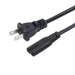 Zeneroo US Two Plug 8 Tail Power Cord Black PVC Extension Cable Zeneroo