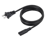 Zeneroo US Two Plug 8 Tail Power Cord Black PVC Extension Cable Zeneroo