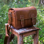 Zeneroo Oil Leather SLR Camera Shoulder Bag PU Vintage Style Zeneroo