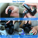 Zeneroo 2-in-1 Car Cup Phone Holder 360° Gooseneck Mount Black Zeneroo