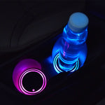 Zeneroo LED Car Cup Holder Coaster RGB Light USB Solar Charging Zeneroo