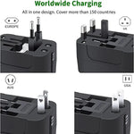 Zeneroo Universal Travel Adapter USB C Worldwide Power Plug Charger Zeneroo