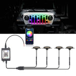 RGB Car Interior LED Net Light – APP Control Ambient Center Console Zeneroo