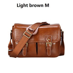 Zeneroo Oil Leather SLR Camera Shoulder Bag PU Vintage Style Zeneroo